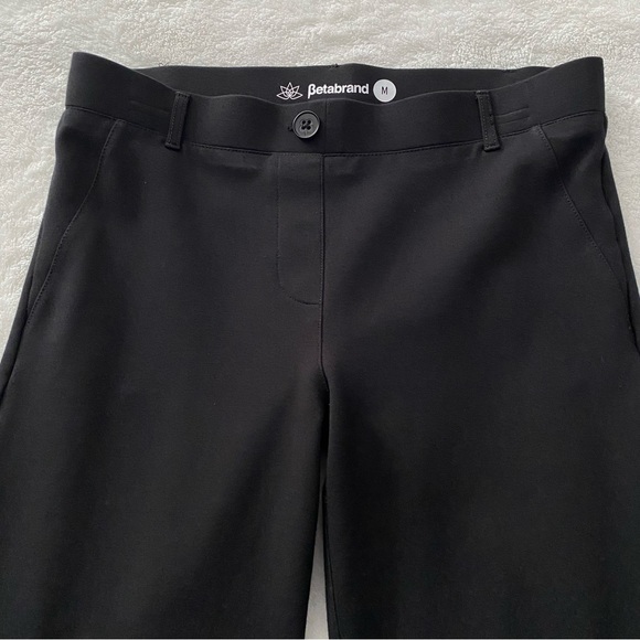 BETABRAND Boot Cut Two Pocket Dress Pants Yoga Pants Black - Picture 3 of 7